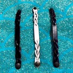 New Cool 3Colors Leather Bracelet- Made in Canada